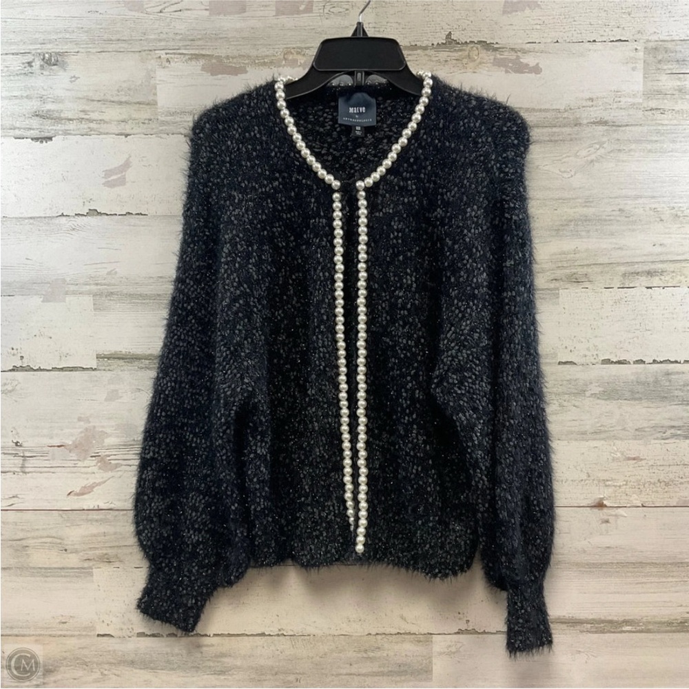 Anthropologie Maeve Black Sweater with Pearl Detailing - Picture 5 of 7